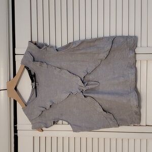 Harve Bernard Washable Linen Blend Sleeveless Top, Size Medium